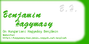 benjamin hagymasy business card